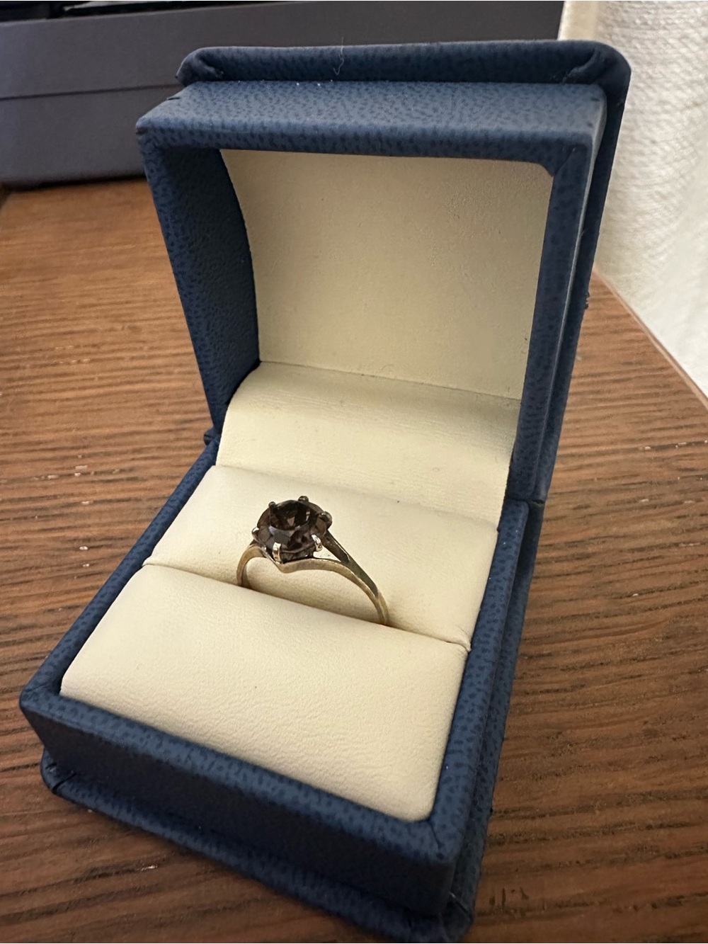 Vintage 1980s sterling silver smoky quartz 925 ring